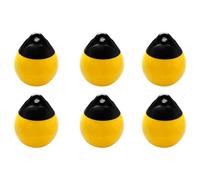 Uikdjgu 6X Heavy Duty PVC Barca Palla Rotonda Ancora Boa Dock Paraurti Palla Protezione Gonfiabile Marine Ormeggio Boa Giallo