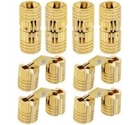 Uikdjgu 8 Pezzi 10 mm Cerniere A Barilotto In Nascoste, Angolo di Apertura di 180 Gradi Cerniere per Mobili Nascoste per DIY Portagioie Artigianale