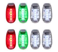 Uikdjgu 8X Luci di Sicurezza per Luce di Navigazione di Sicurezza Ad Alta visibilità Notturna per Corridori di Passeggini per Bici E Kayak per Barche E Notturna