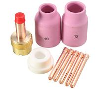 Uikdjgu 9PZ Torcia per Saldatura TIG Lente per Gas Lunga Grande e Tazza in Allumina per WP17 WP18 WP26 TIG Corpi A Pinza Kit di Ricambi Accessori