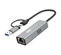 Uikdjgu Adattatore Ethernet USB 3.2 A 5 Gbps RTL8157 5000 Mbps Convertitore di Rete RJ45 per Laptop Supporta 5G, 2.5G, 1G, 100 Mbps