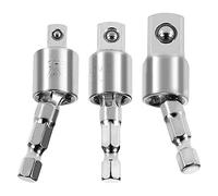 Uikdjgu Adattatore per Presa un Impatto da 3 Pezzi Set di Prese Girevoli per Giunto Universale un 360 Gradi, Adattatore per Trapano