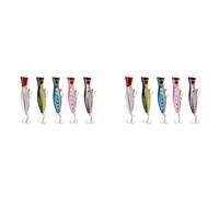 Uikdjgu Esche da Pesca di Superficie - Popper - Confezione da Pesca per la Cattura / - Pesca nel Mare - 10 Pezzi - 12,5 cm E 40 Grammi