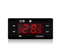 Uikdjgu ETC-974 Mini Regolatore di Temperatura Frigorifero Termostato Regolatore Termoregolatore Termocoppia Doppio Sensore