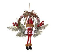 Uikdjgu Ghirlanda di Natale Artificiale per la Decorazione della Casa della Fattoria della Casa della Parete della Porta D'Ingresso, Pupazzo di Neve (Piccolo)