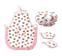 Uikdjgu Il Set da Cucina e da Forno per Bambini 4 Pezzi Include Un per Bambine, da Cuoco, per Vestire I più Piccoli