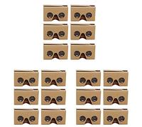 Uikdjgu Occhiali 3D 18PZ per Cardboard V2 VR 4.5-6 Pollici Smartphone + Archetto