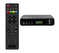 Uikdjgu Ricevitore Terrestre Mini 265 Decoder DVB-T2 Set Top Box con Spina EU Supporto Decodifica DVB-T2