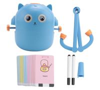 Uikdjgu Robot Didattico Interattivo per Bambini Che Dipinge - Giocattoli Didattici Montessori, con 100 Carte di Parole, Interazione Vocale