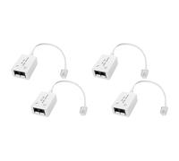 Uikdjgu Splitter Filtro DSL 4 Pezzi Splitter ADSL per Telefonica A 2 Femmine RJ11 6P4C/6P2C Adattatore Convertitore Modem Telefonico