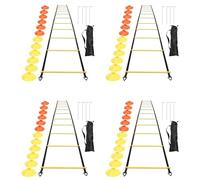 Uikdjgu Sport Speed Agility Training Set 48 Coni Un Disco 16 Picchetti nel Acciaio e Scala di Agilità per Pista da Calcio, Basket, Rugby