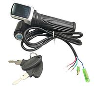 Uikdjgu Valvola Un per Acceleratore per Bici Elettrica Valvola Un Gas 36V per Acceleratore Un Gas Chiave di Blocco Display LCD