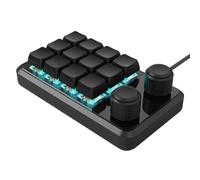 uikios 12 tastiere meccaniche chiave programmabili di gioco con due manopole e RGBs che accendono il tipo cavo di C