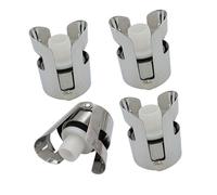 uikios 2/4/6/8Pcs Tappo di Vino Sigillante Vuoto con Clip In Acciaio Per Champagne Birra E Vini Spumanti Bottiglia di Sughero