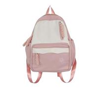 uikios Borsa da scuola media alla moda grande borsa per libri comoda tracolla zaino in nylon stile campus giovanile borsa da scuola con tasche, A
