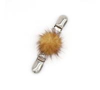 uikios Elegante sfocato sfera scialle fibbia di fissaggio clip per modesti disegni scollatura e look alla moda con lega robusta, 10.5*3.5cm, Metallo