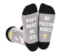 uikios Eleganti calzini con lettera stampata, leggeri, comodi, da donna, per allenamenti all'aperto, casual, traspiranti, a tema giochi a metà polpaccio, Voce pastore, Taglia unica