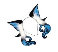 uikios Fascia per capelli con orecchie di animale a tema horror con tessuto | Ornamento per capelli horror scuro con orecchie di peluche, ideale per costumi per adulti e bambini, feste a tema fantasy