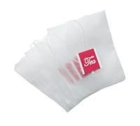 uikios Sacchetti di tè con guarnizione superiore in nylon premium con etichette per tè sacchetti filtro per foglie sciolte infusioni di erbe biocompostabili