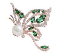 uikios Sofisticata spilla a forma di farfalla in cristallo, unisex, alla moda, con struttura in lega, per uno stile multifunzionale