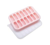 uikios Stampo in silicone a prova di perdite, 14 cavità, sicuro per alimenti, flessibile, per salsicce da cucina, dessert, prodotti da forno, vassoio per cubetti di ghiaccio in silicone con coperchio