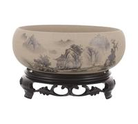 uikios Vasi per piante in ceramica di tipo pesante, l'arte dell'acquerello migliora il drenaggio per la crescita delle radici vasi in ceramica per interni/esterni