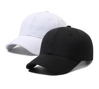 UILYNIU 2 Pezzi Cappello da Baseball Uomo Donna Berretto da Baseball in Cotone Cappellino da Sole Regolabile Cappelli Uomo Cappello Nero Bianco Baseball cap Hip Hop Cappello per Sport(Bianco e Nero)