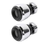 UILYNIU 2 Pezzi Rompigetto, Aeratore Rubinetto Cucina, 360° Girevole Rubinetti Lavello Filtro Rompigetto, Aeratore Rubinetto con Risparmio Idrico E Filtro per Bagno e Cucina (Argento)