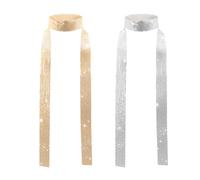 UILYNIU 2 Pezzi Sciarpa di Glitterata in Metallo da Donna, Cravatta con Paillettes, Collana con Paillettes, 70s Discoteca Accessories per Retrò Festa Costumi Cosplay Carnevale (2 Colori)