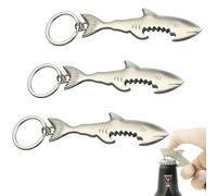UILYNIU 3 Pezzi Apribottiglie, Apribottiglie per Birra, Apribottiglie in Acciaio Inox, Apribottiglie Portachiavi, Anello Portachiavi Apri Birra, Apribottiglie di Birra per Cucina Ristorante (Argento)