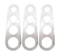 UILYNIU 3 Pezzi Dosaspaghetti in Acciaio Inox, Misura Spaghetti, Dosaspaghetti Dosatore con 4 Fori di Misurazione, Misuratore di Spaghetti, Utensile da Cucina per Misurare la Pasta (Argento)