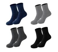 UILYNIU 4 Paia Calze Uomo, Calzini Termici, Pelose, Calze Morbidi e Comodi, Caldi Corallo, Calzini Casa Morbidi Letto, Caldi Corallo per Uomo Donna, Ideali per Escursioni, Trekking e Campeggio