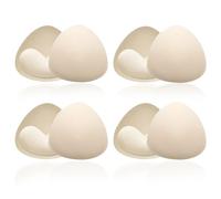 UILYNIU 4 Paia Inserti per Reggiseno Triangolare, Push Up Reggiseno Inserto in Schiuma, Inserti Imbottiti Reggiseno Imbottiture Sportive per Costumi da Bagno, Imbottitura Bikini (Beige)