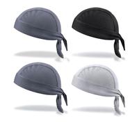 UILYNIU 4 Pezzi di Bandana per Lo Sport,Bandana da Ciclismo,con Cappuccio e Fascia Traspirante,Turbante sotto Casco Pirata Cucina Escursioni Trekking Bici Moto Barca Asciuga Velocemente (4 Pezzi)