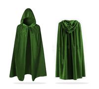 UILYNIU Mantello con Cappuccio Mantello da Vampiro Adulto Donne e Uomini con Cappuccio per Adulti Verde per Travestimento Halloween Vampiro Costume Cosplay di Carnevale (Verde)