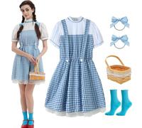 UIMLK Libro di fiabe da donna Mago di Oz Dorothy Adulti Personaggio Halloween Costumi, Outfits, M
