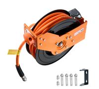 Uimoso Avvolgitubo da Parete per Aria Compressa 15m x 9,5mm con Tubo Ingresso 1m