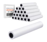 Uimoso Carta per Plotter di Grande Formato 20 Rotoli, Lunghezza 45,7 m
