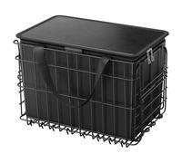 Uimoso Cestino posteriore pieghevole per bici con rete e copertura impermeabile