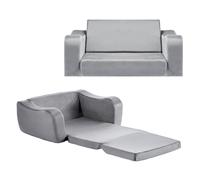 VEVOR Divano per Bambini Pieghevole, Poltroncina per Bambini in Spugna 28D Divano Reclinabile Pieghevole Poltroncina Letto 18 mesi - 6 anni, Poltrona Colore Grigio
