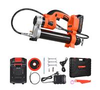 VEVOR Ingrassatore a Batteria Senza Fili, Pressione Massima 55 MPa Ingrassatore Elettrica, Batteria 2,0 Ah e Luce LED, Custodia per Trasporto, Grilletti a velocità Variabile, Ingrassaggio di Veicoli