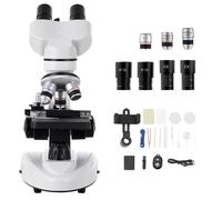 VEVOR Kit Microscopio Composto Binoculare con Ingrandimento 40-2000X Luce LED