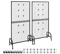 Uimoso Parete a Griglia 898x400x1798 mm 2 pezzi con 20 Ganci Espositivi