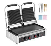 Uimoso Piastra Tostapane Elettrica 3600 W con Doppia Piastra per Panini 48x23 cm