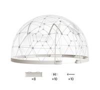 VEVOR Tenda a Cupola Igloo da Giardino Trasparente 3,6 x 2,2 m, Tenda Igloo da Giardino Trasparente per ca. 4-7 Persone con Finestre, per Esterni, Campeggio, Cortile, Feste, Eventi all'Aperto