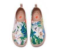 UIN - Scarpe da donna, mocassini piatti con dipinti artistici, comode scarpe da passeggio per donne, leggere, alla moda, mules da infilare per viaggi e abbigliamento casual, 39 EU