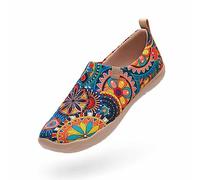 UIN Scarpe Donna Estive,Espadrillas Donna Secret Garden Ginnastica Scarpe per Donna Casual Slip on Mocassini Sneakers Basse Colorate in Tela Dipinta a Mano, 42 EU