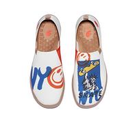 UIN Sunflower Uomo Comode Scarpe Da Viaggio Moda Dipinto Scarpe Da Trekking Slip On Scarpe Maglia Giallo, Skate Nyc, 44 EU