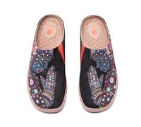 UIN Uinsex, pantofole colorate da donna e uomo, leggere, mocassini piatti per viaggi artistici, Pregate per il Bontà, 42.5EU