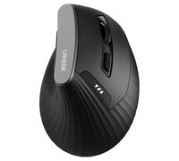 Uineer Mouse verticale wireless, mouse bluetooth (2,4 G+BT4.0/BT5.0), Ergonomico per il Comodo e la Riduzione dello Stress al Polso, Ideale per l'uso a Casa,Ufficio(Nero opaco)